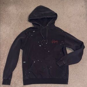 Obey Charcoal Hoodie with Red Logo